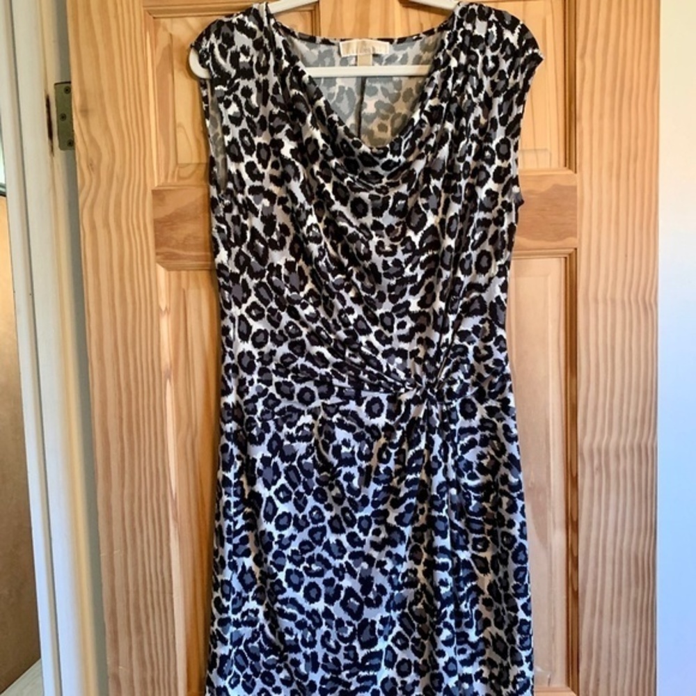 Michael Kors Leopard Faux-Wrap‎ Dress